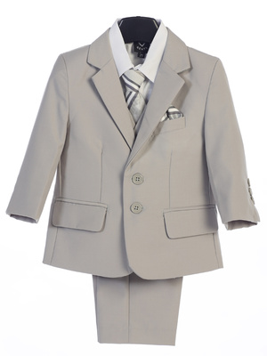 Boys 5 piece suit with garment bag