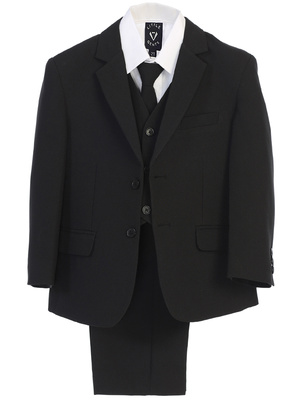 Boys 5 piece Poly Poplin suit with garment bag