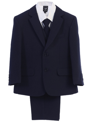 Boys 5 piece Poly Poplin suit with garment bag