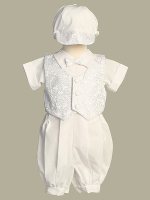 Poly cotton romper set with vest