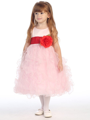 Satin with ruffled organza skirt (Dress only)