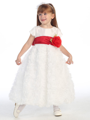 Taffeta & Tulle with chiffon rose design (Dress only)