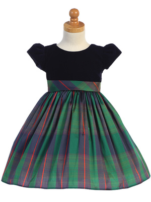 Velvet & taffeta plaid