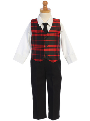 Plaid vest & pant set