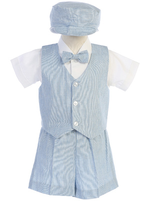 Cotton linen vest and short set