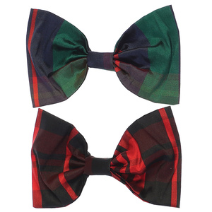 Polyester plaid hair bows