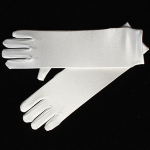 Long satin gloves