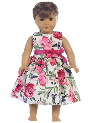 Doll dress - Cotton floral print