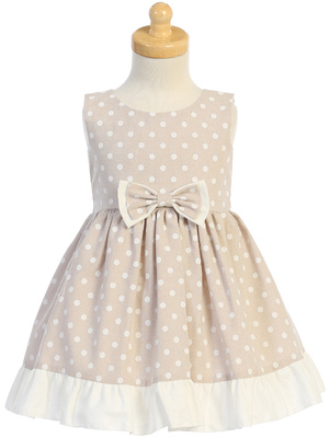 Cotton chambray polka-dot