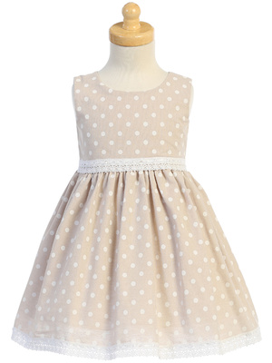 Cotton chambray polka-dot