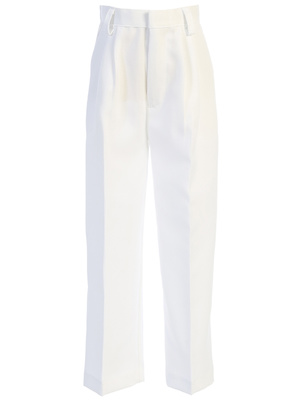 Pants with zipper, front pockets, belt loops & elastic on the back