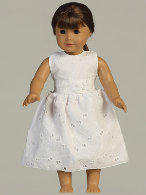 Doll dress - Cotton eyelet