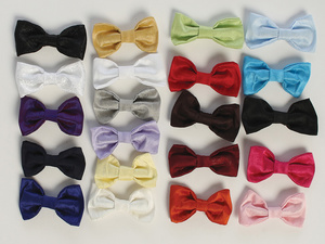 Poly silk clip-on bowtie