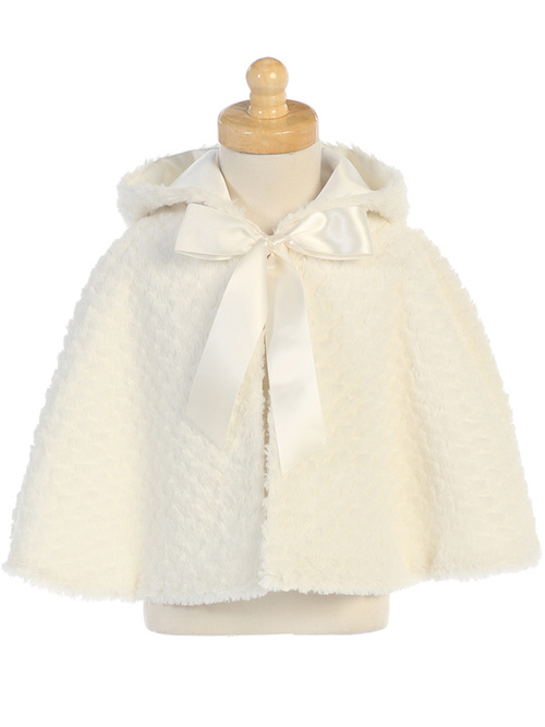 Faux fur cape with hood by Swea Pea & Lilli