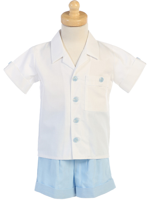 Poly cotton shirt with rayon linen shorts by Lito