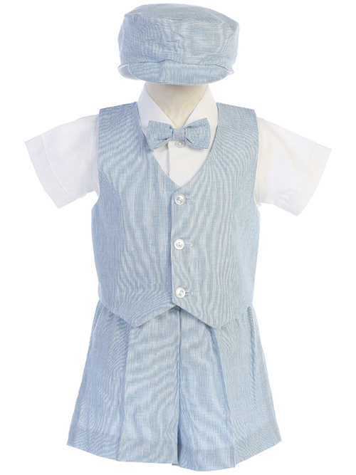 Cotton linen vest and short set by Lito