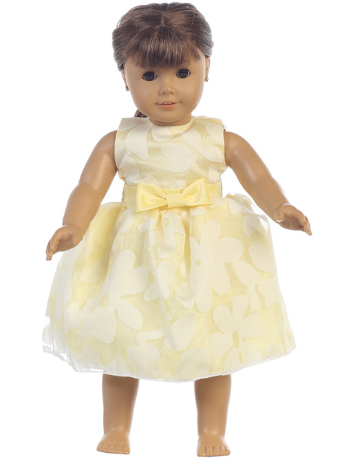 Doll dress - Burnout floral design on organza by Swea Pea & Lilli