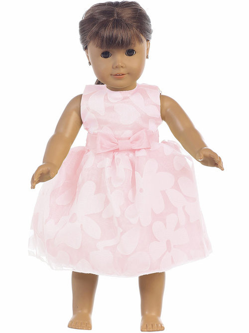 Doll dress - Burnout floral design on organza by Swea Pea & Lilli