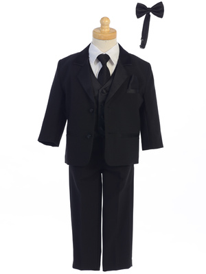 Two-button Dinner Jacket tuxedo with vest, necktie & bowtie