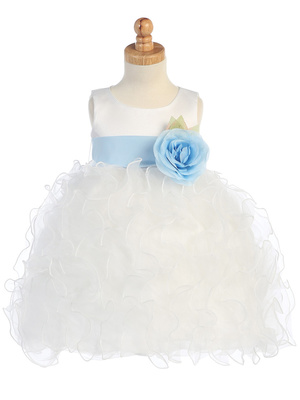 Satin with ruffled organza skirt (Dress only)