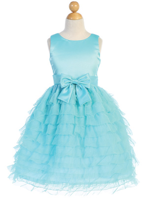 Satin & Ruffled tulle