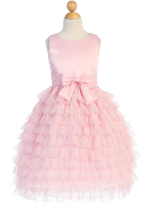 Satin & Ruffled tulle