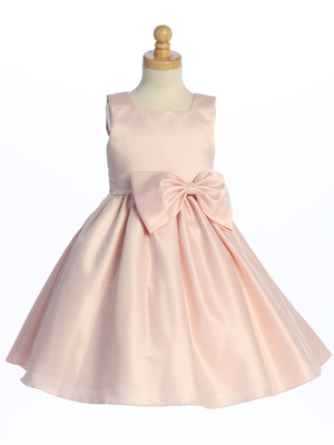 Satin dress with bow