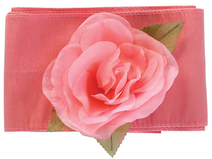 Poly silk sash and flower