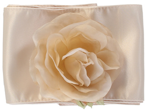 Satin sash and flower