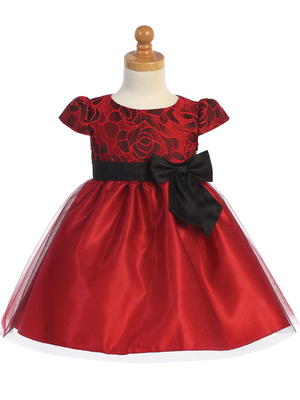 Floral jacquard & tulle