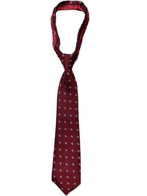 12" Zipper tie - Burgundy print