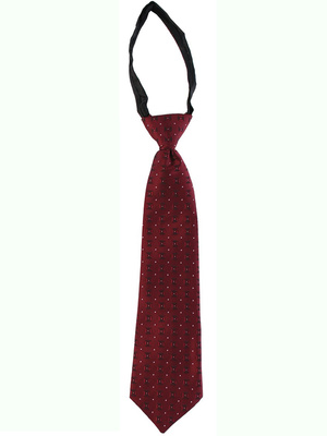 Burgundy pattern zipper tie