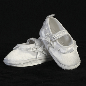 Girls satin ballerina christening bootie