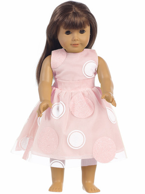 Doll dress - Glittered polka-dot tulle