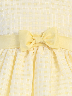 Doll dress - Burnout squares on organza