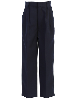 Pants with zipper, front pockets, belt loops & elastic on the back