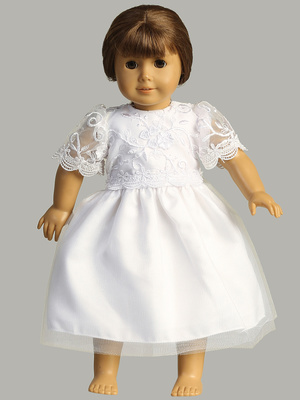 Doll dress - Embroidered tulle
