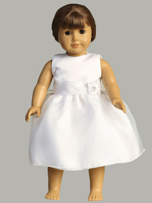 Doll dress - Satin & Crystal organza