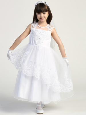 Tulle with beaded applique