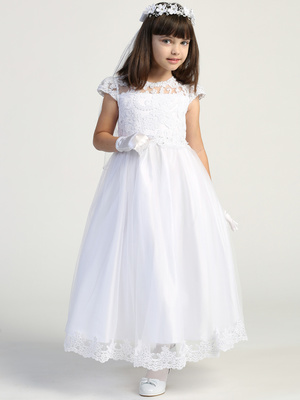 Embroidered Lace on tulle with Beads & Sequins