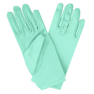 Short satin gloves