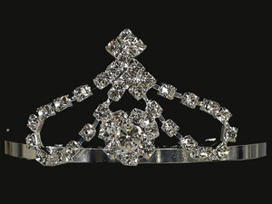 Rhinestone tiara comb